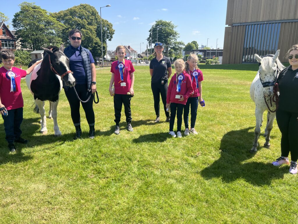 Photo of Young people meeting park palace ponies at Alder Hey