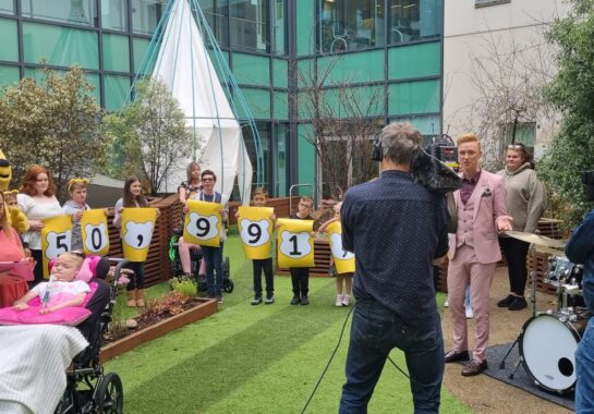 BBC Breakfast filming Children in Need at Alder Hey
