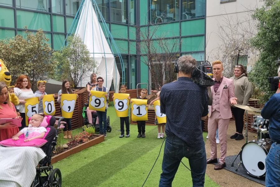 BBC Breakfast filming Children in Need at Alder Hey
