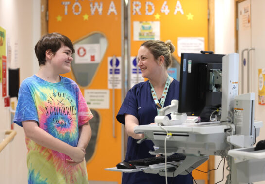 Photo of young person with nurse