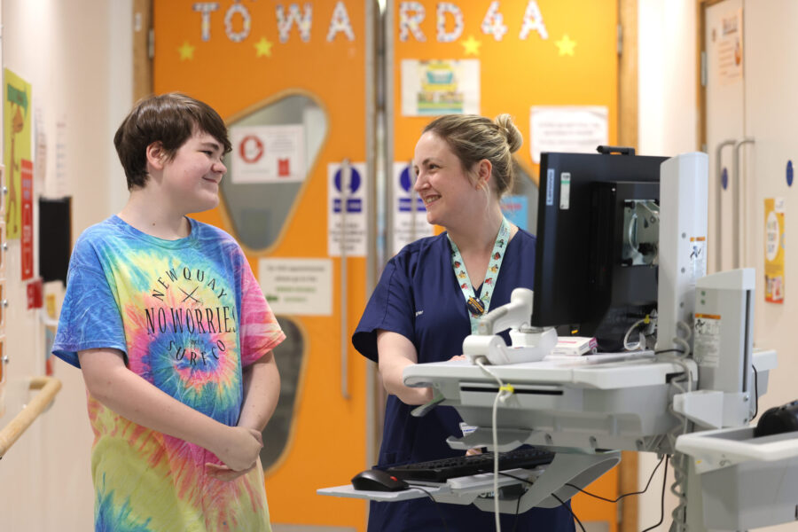 Photo of young person with nurse